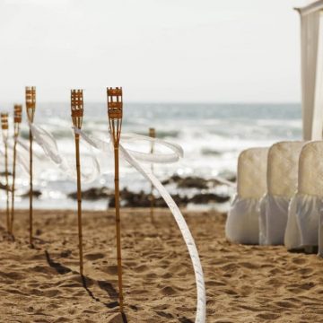 decoração casamento na praia simples
