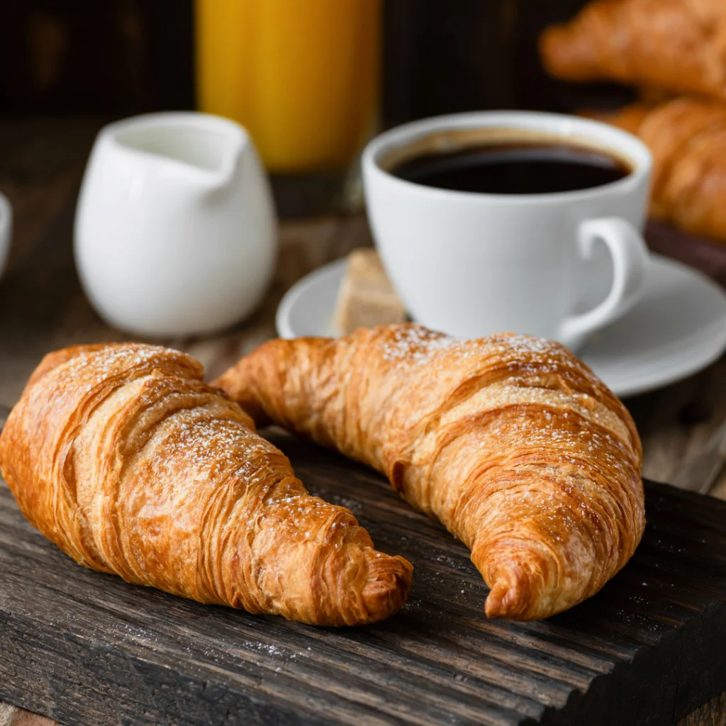 imagem de croissant no café da manhã