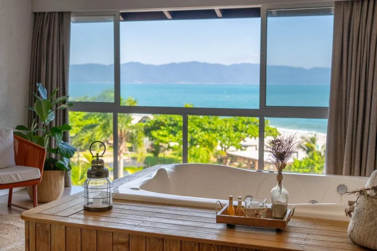 Vista da cabana